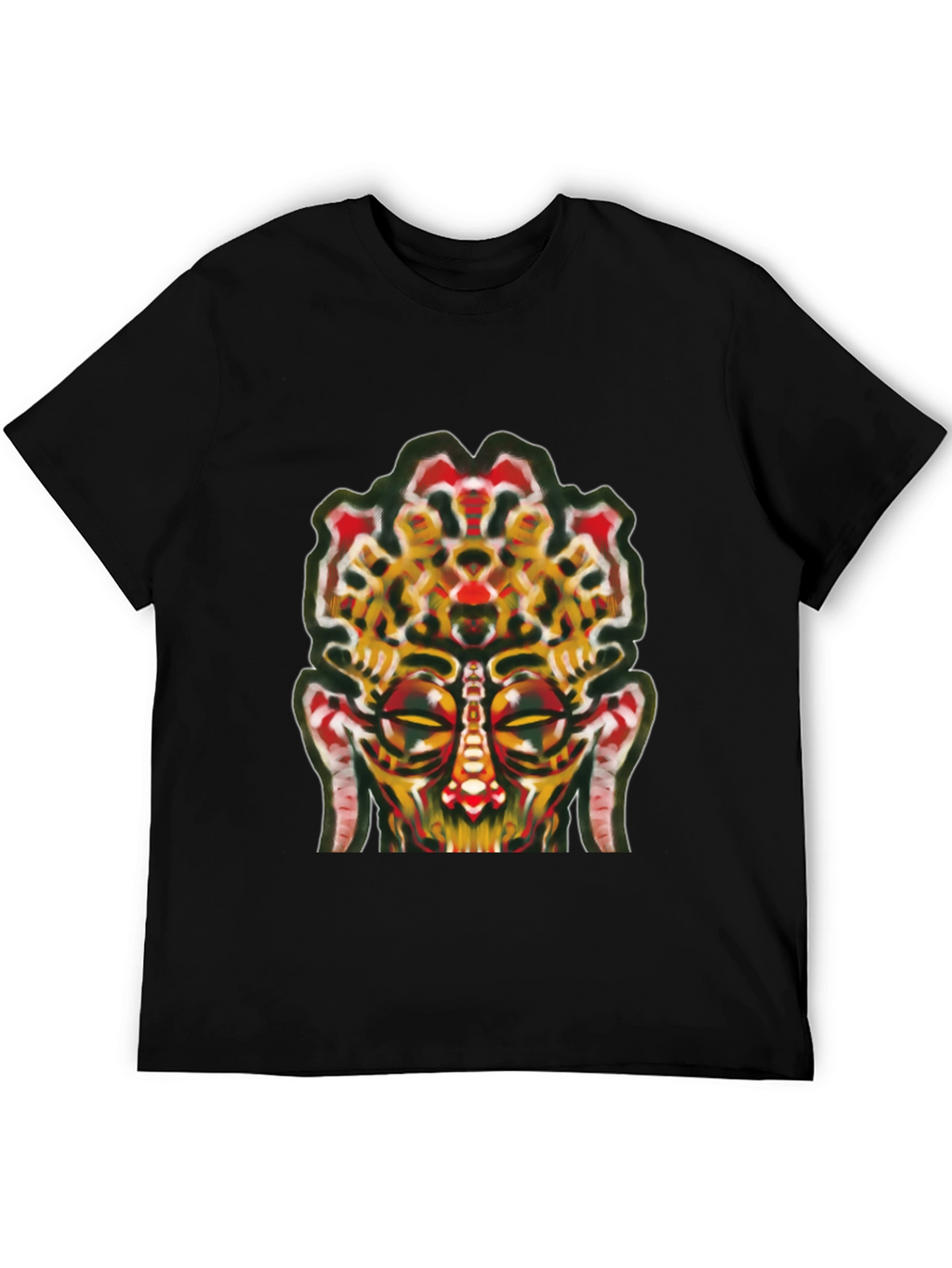 Abstract Face Graphic Tee - Unique Streetwear