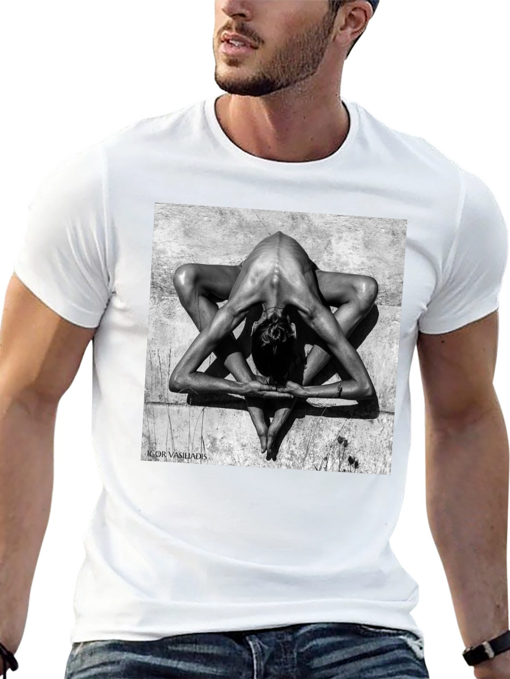 Abstract Yoga Art Black T-Shirt
