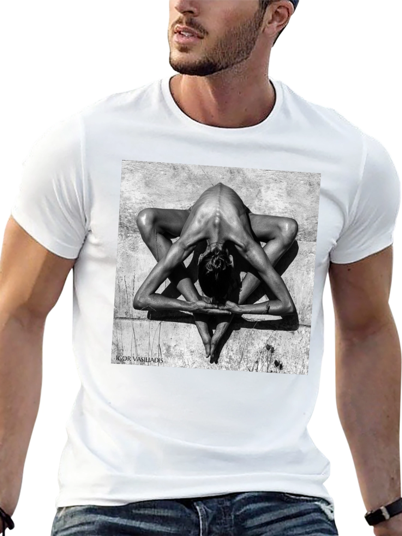 Abstract Yoga Art Black T-Shirt