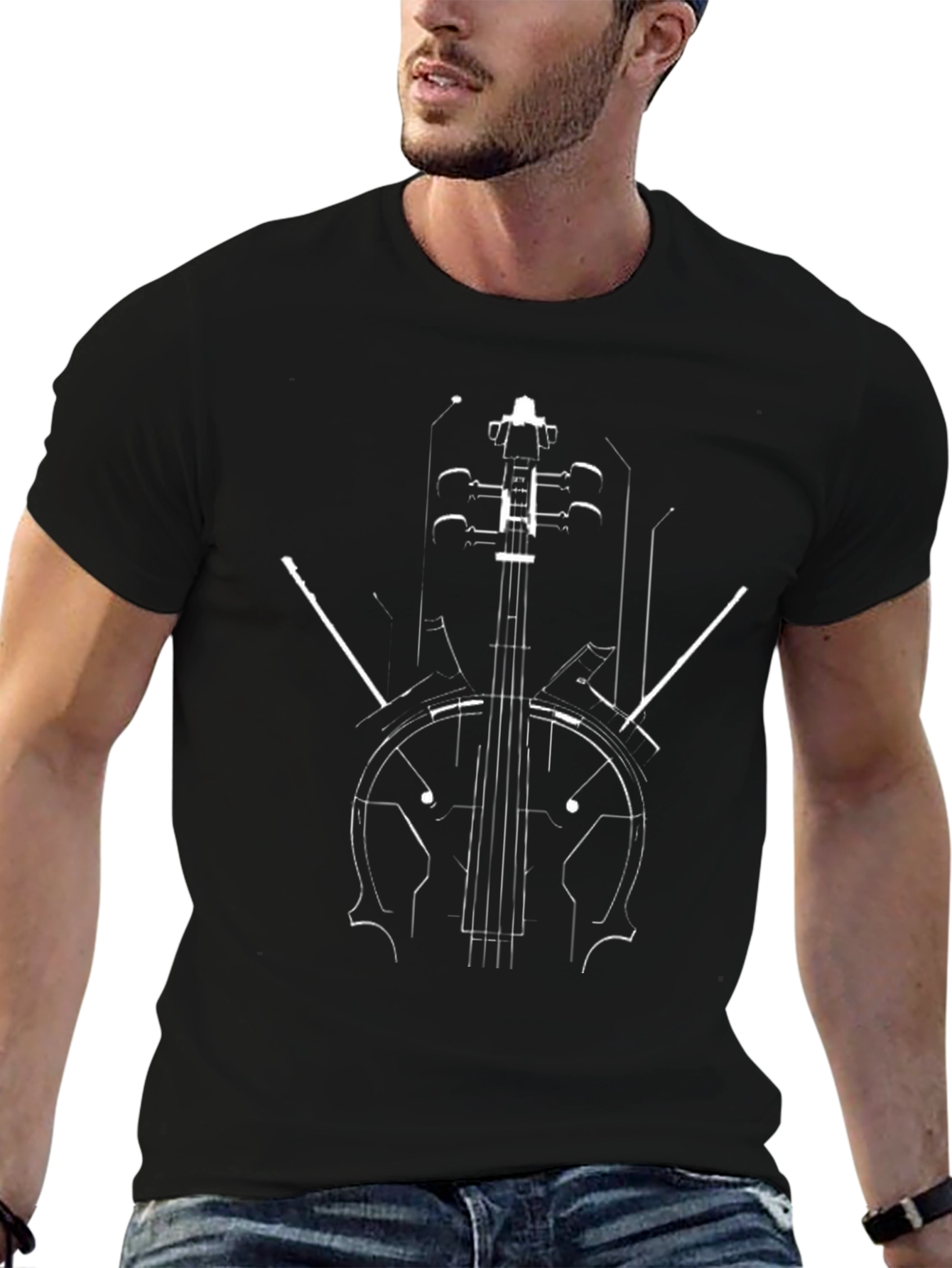 Abstract Cello Graphic Tee