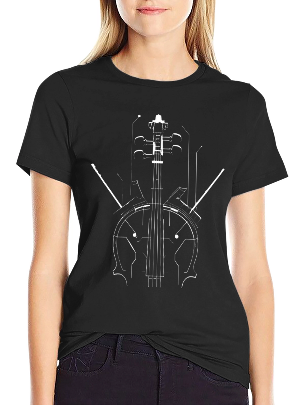 Abstract Cello Graphic Tee