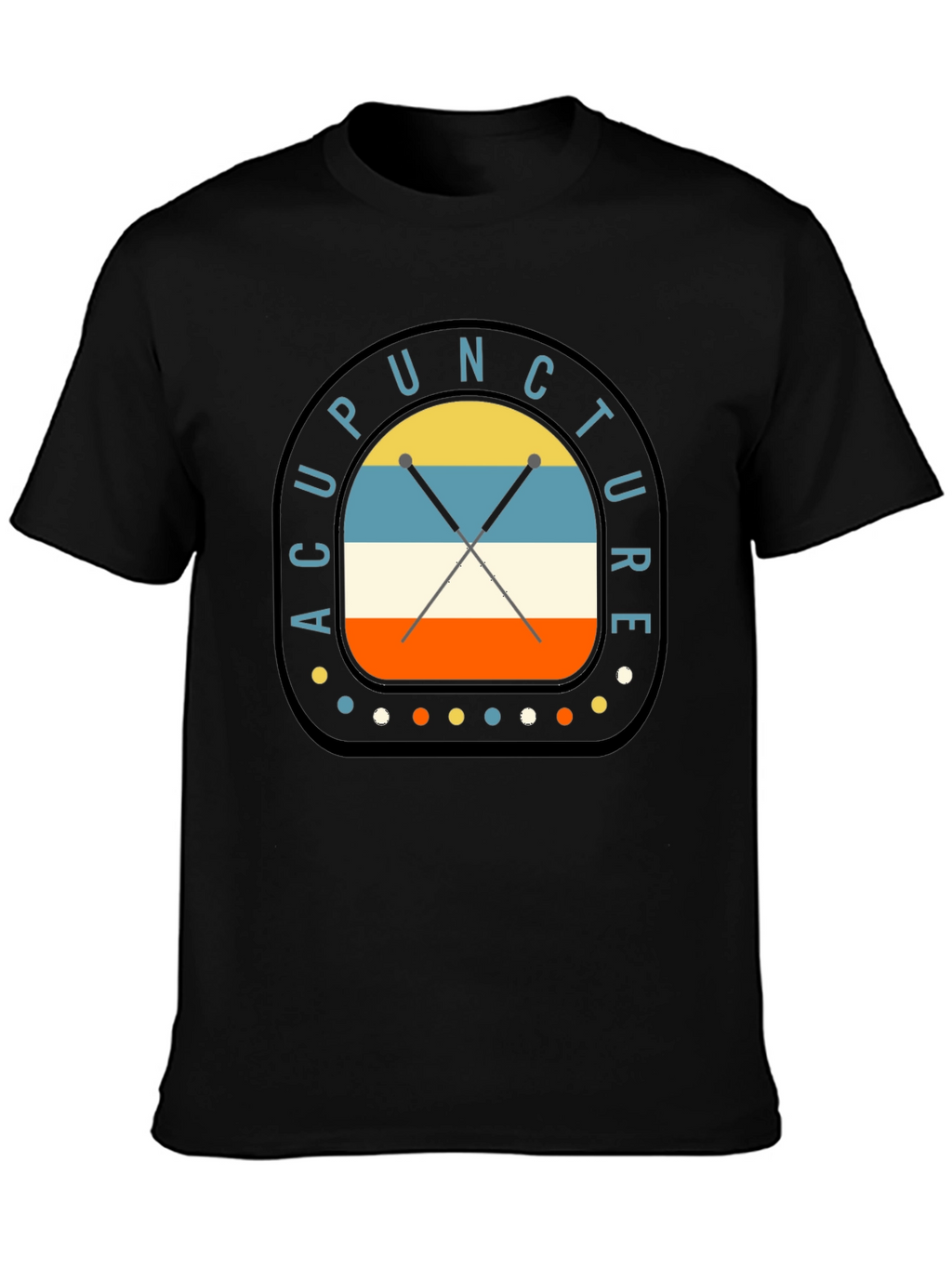 Acupuncture Retro Style Graphic T-Shirt