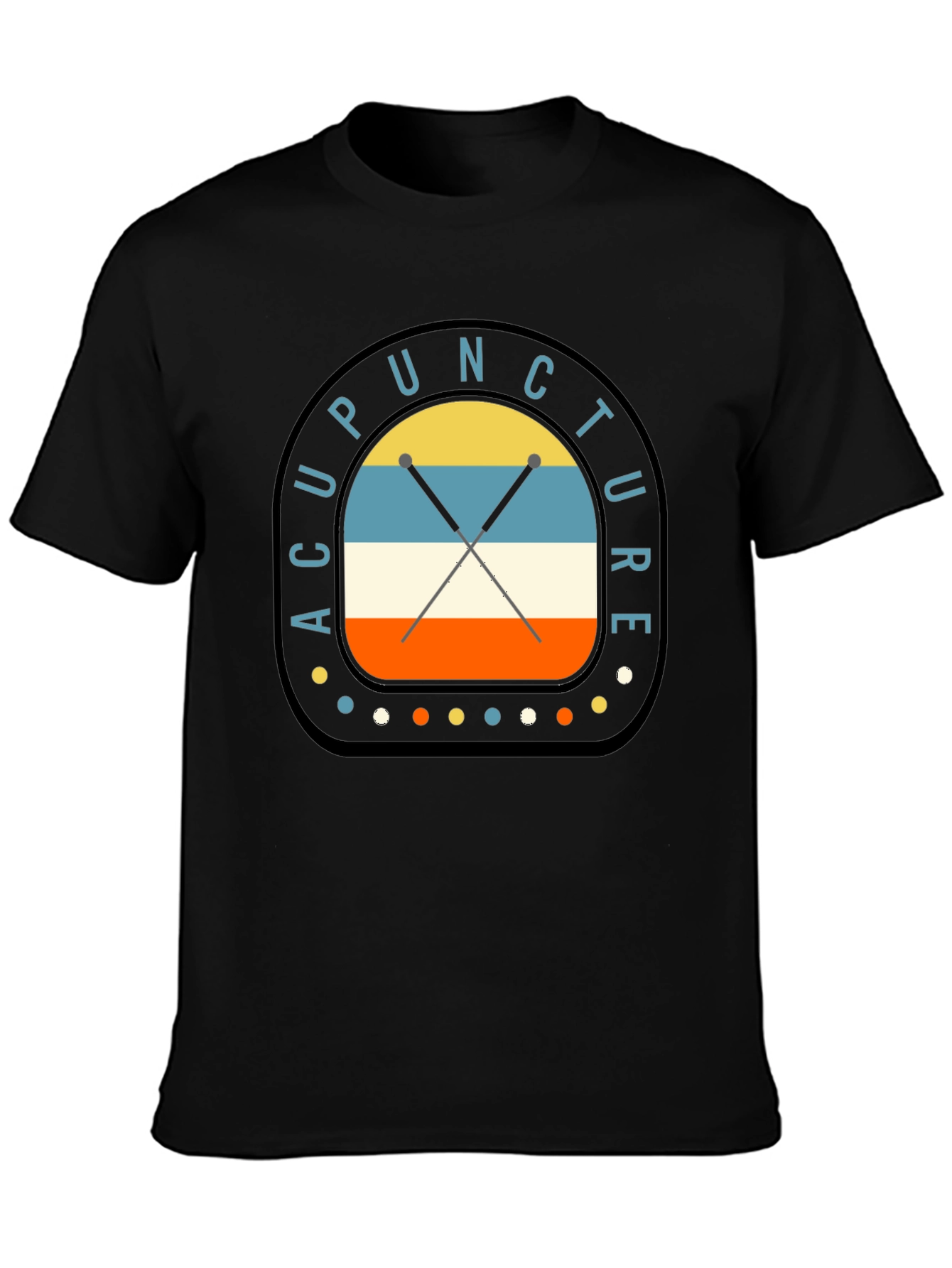 Acupuncture Retro Style Graphic T-Shirt