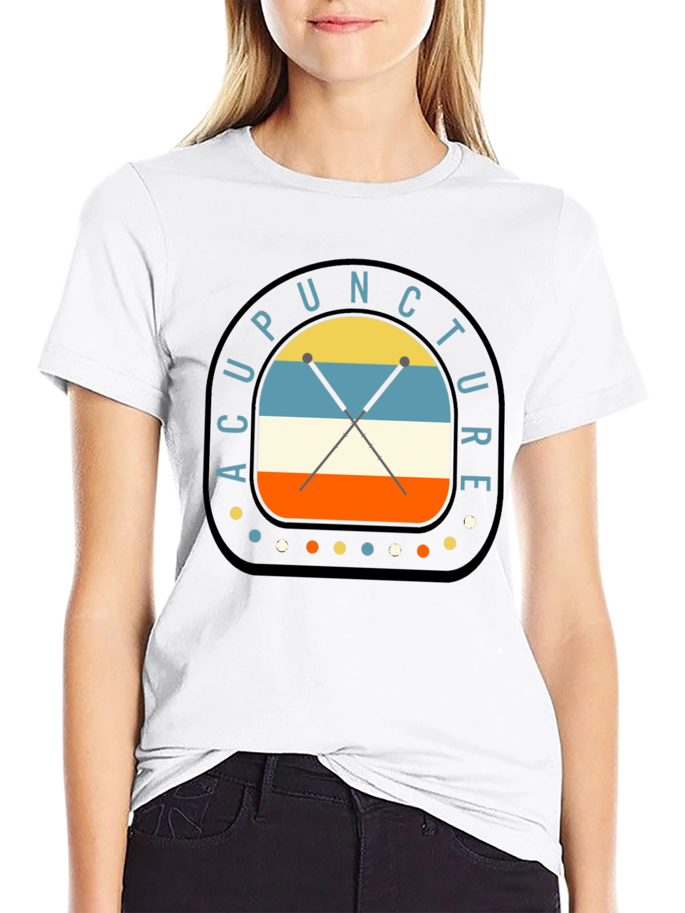 Acupuncture Retro Style Graphic T-Shirt
