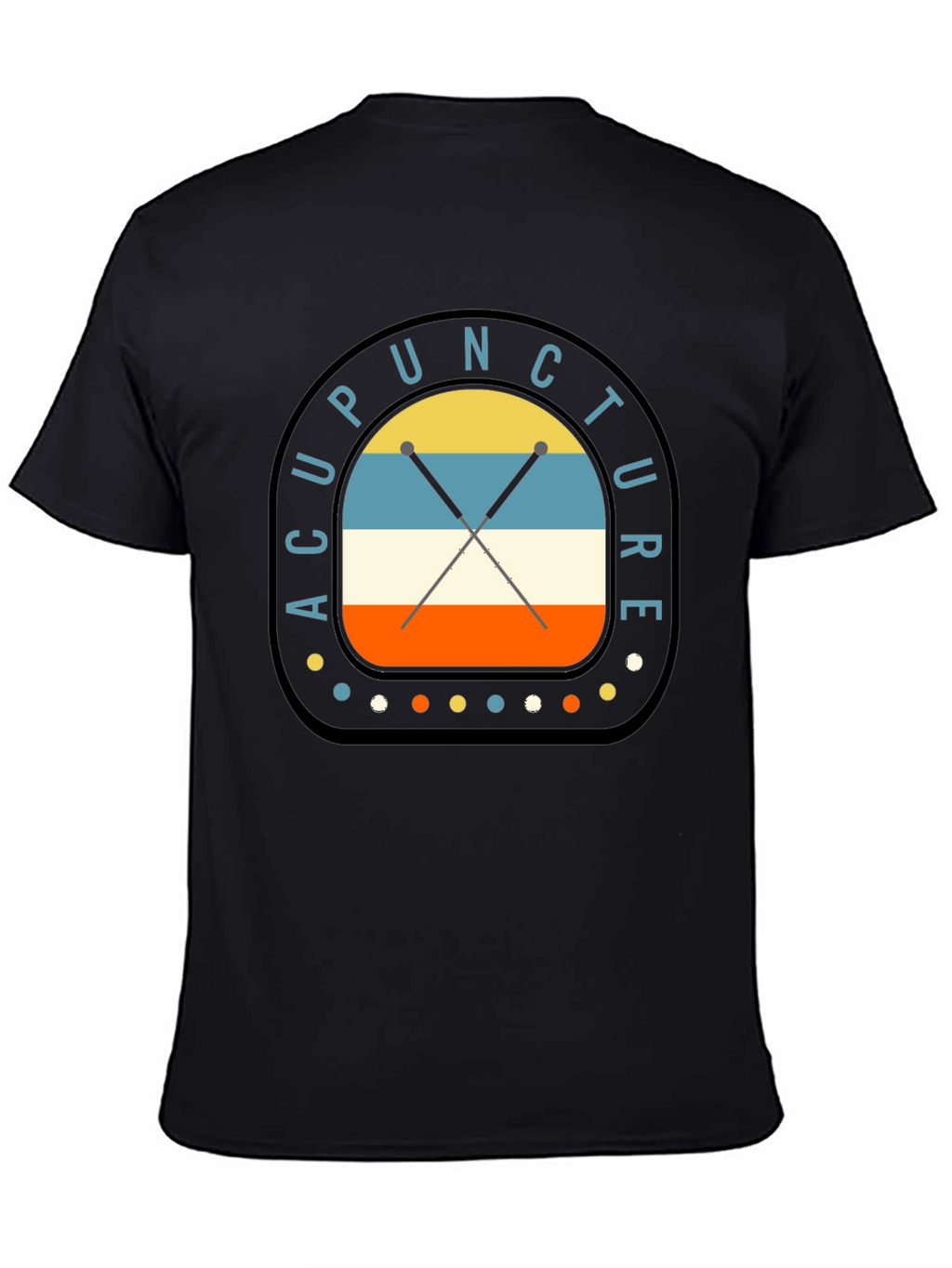 Acupuncture Retro Style Graphic T-Shirt